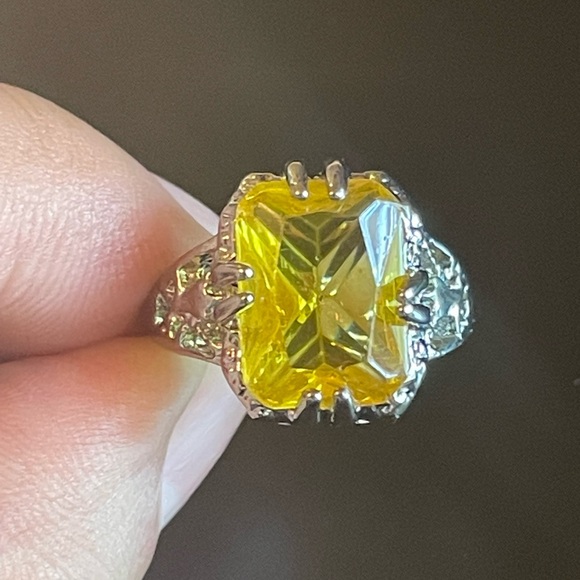 Yellow citrine S925 silver ring - Picture 5 of 9